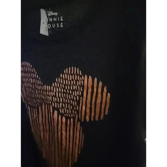 Minnie Mouse Short Sleeve T Shirt Grey Rose Gold Logo Sz Small A101 NWT Nice - Picture 3 of 4